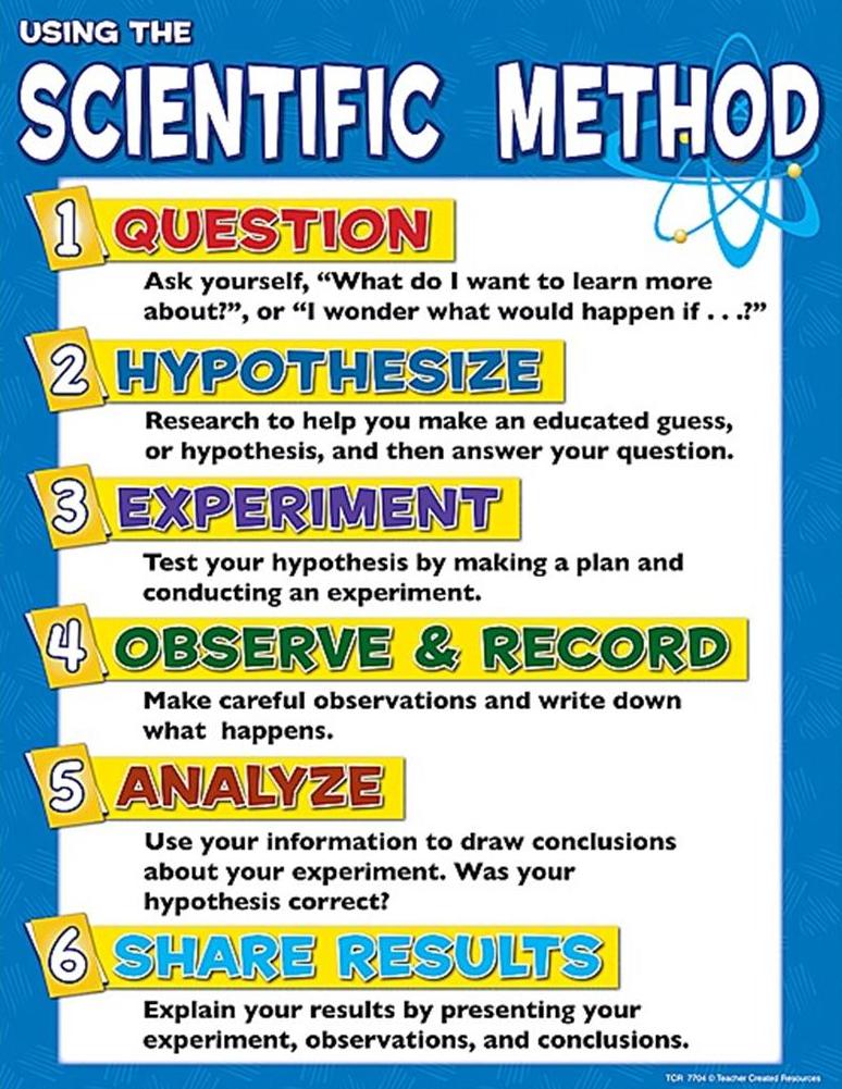 Steps of the scientific method quizlet